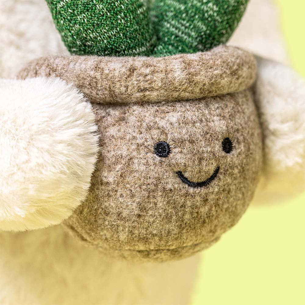 Jellycat Cream Bunny with Plant plush toys and stuff animal - Image 2