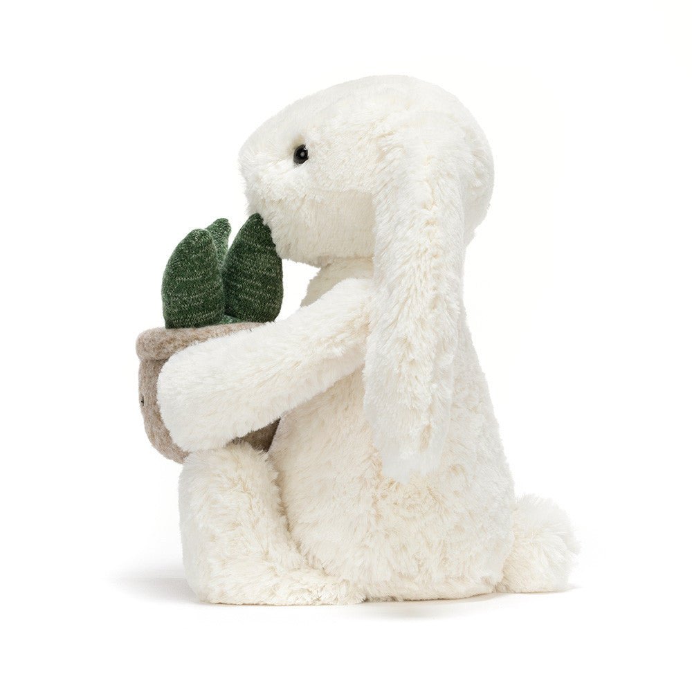 Jellycat Cream Bunny with Plant plush toys and stuff animal - Image 3