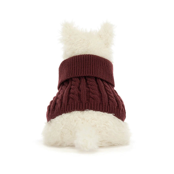 Jellycat Munro Scottie Dog Winter Jumper Plush Toy - Image 4