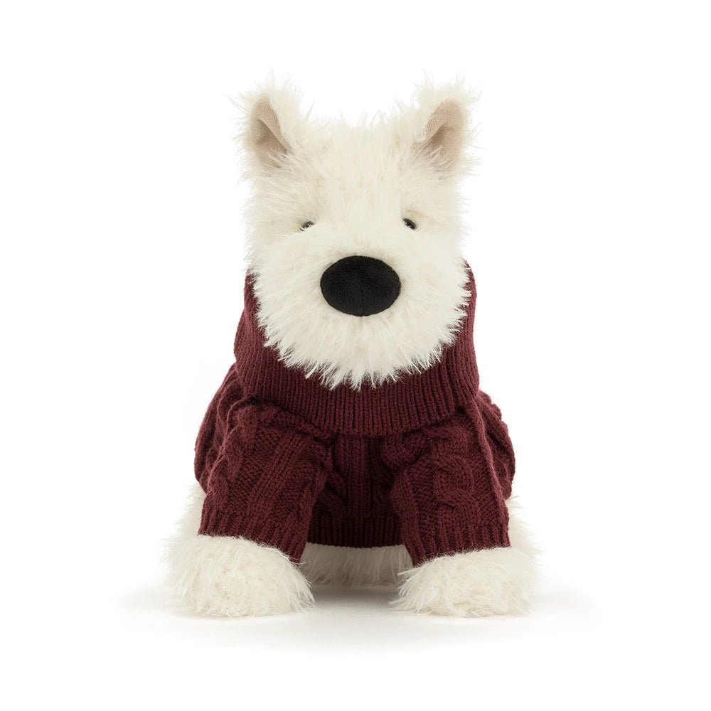 Jellycat Munro Scottie Dog Winter Jumper Plush Toy - Image 5