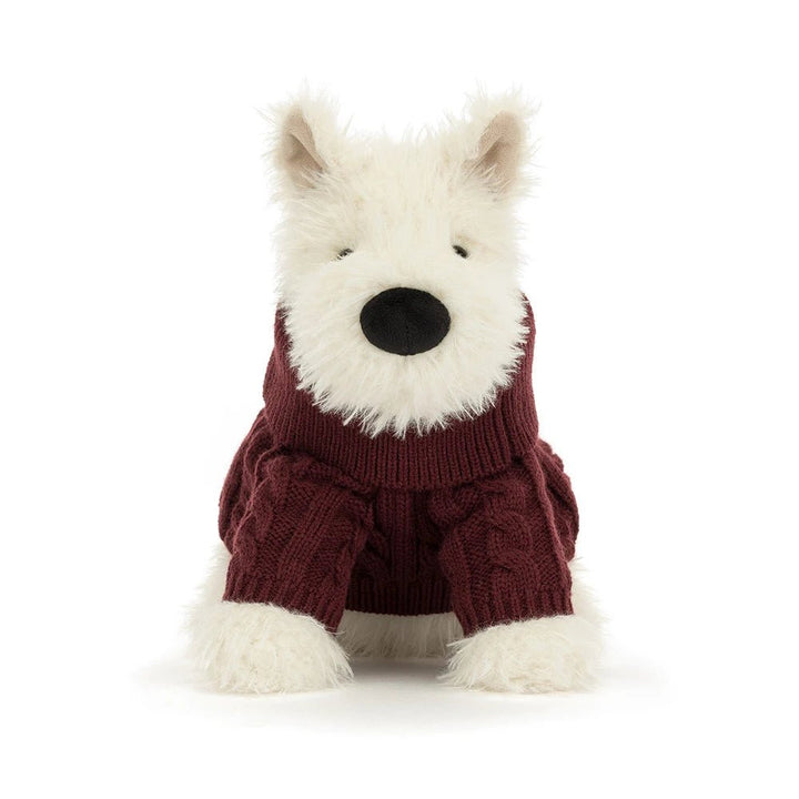 Jellycat Munro Scottie Dog Winter Jumper Plush Toy - Image 5