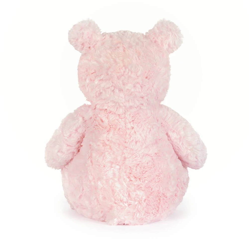 Jellycat Leola Bear plush toy displayed sitting upright, showcasing its huggable size and charming, gentle expression.
