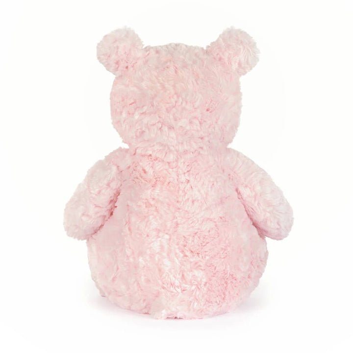 Jellycat Leola Bear plush toy displayed sitting upright, showcasing its huggable size and charming, gentle expression.