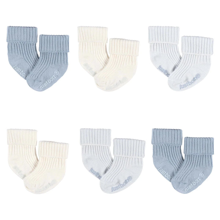 Just Born 6 pk Baby Socks - TAN apparel 0-6M - Image 6