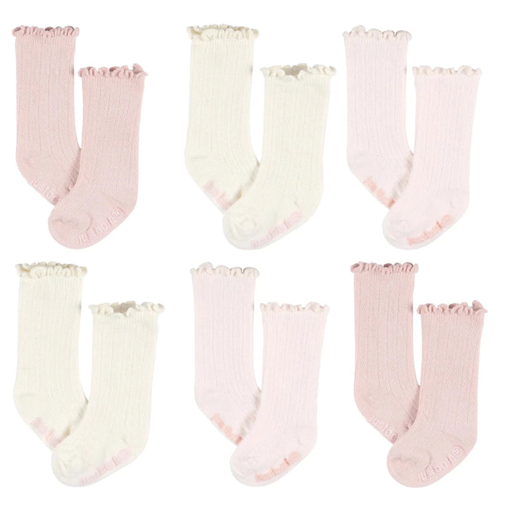Just Born 6 pk Baby Socks - TAN apparel 0-6M - Image 10