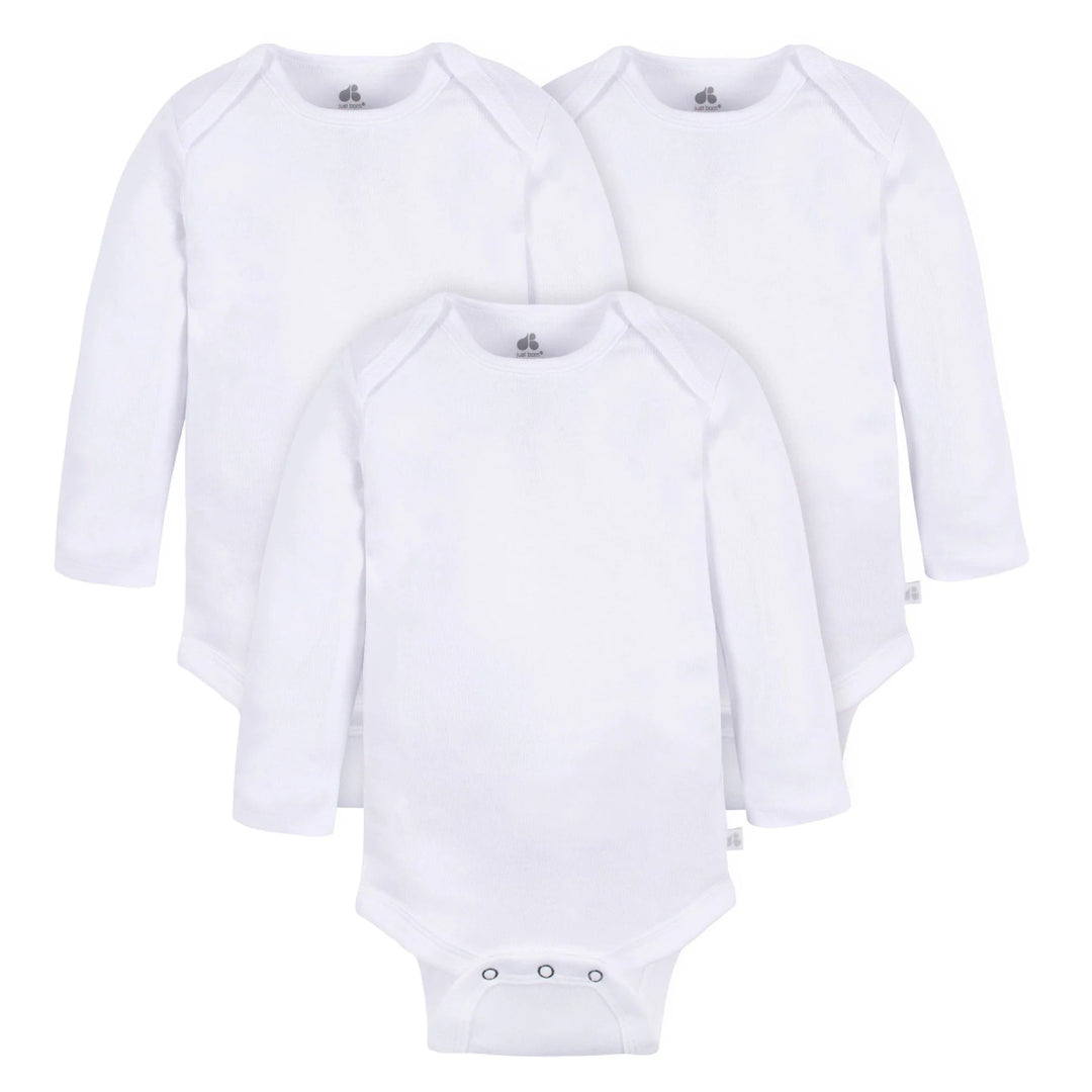 Just Born Just Born Onesies Long Sleeve Bodysuits - 3pk Apparel & Accessories