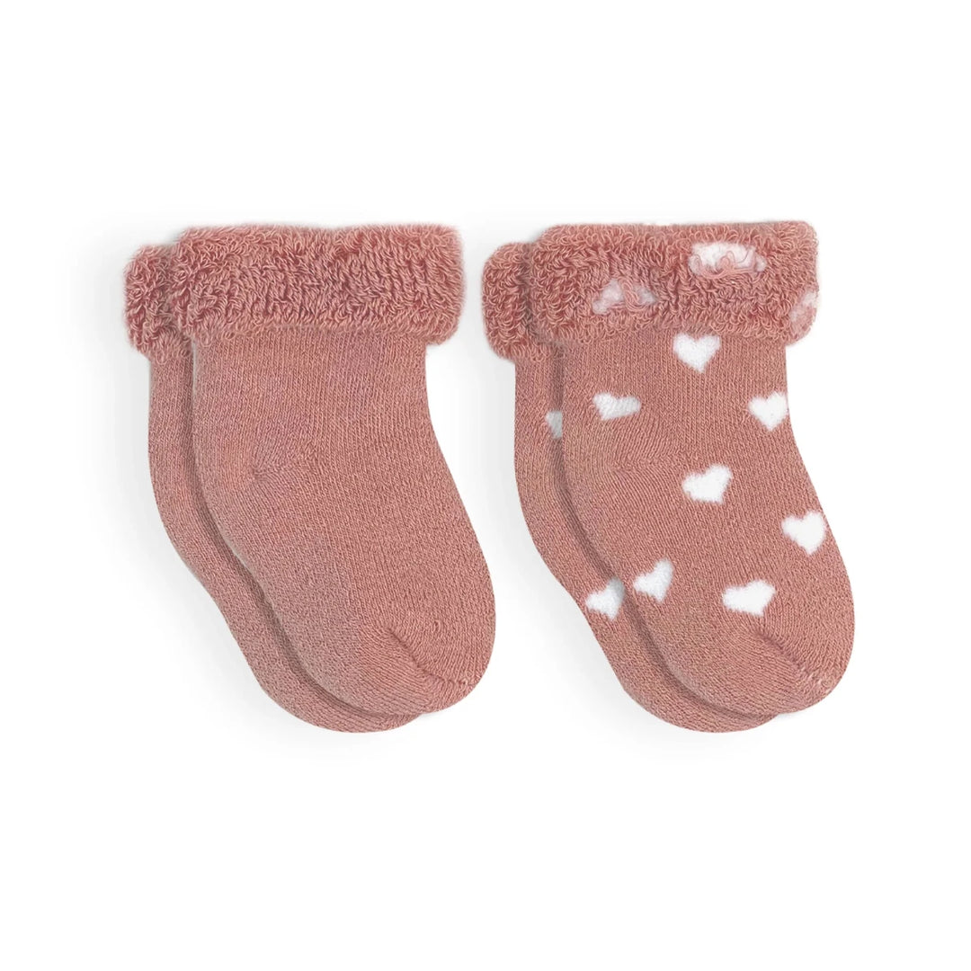 Kushies Socks 2 PK Rose/Hearts - Image 7