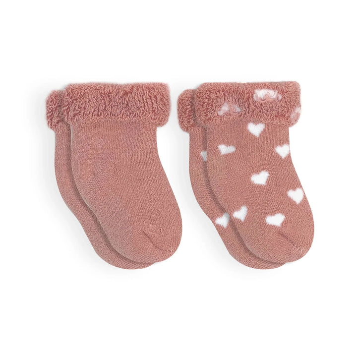 Kushies Socks 2 PK Rose/Hearts - Image 7