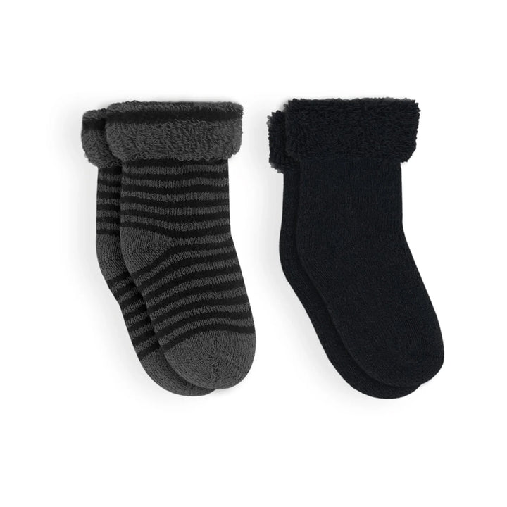 Kushies Socks 2 PK Black/Stripes - Image 3