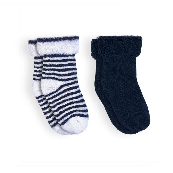 Kushies Socks 2 PK Navy/Stripes - Image 5