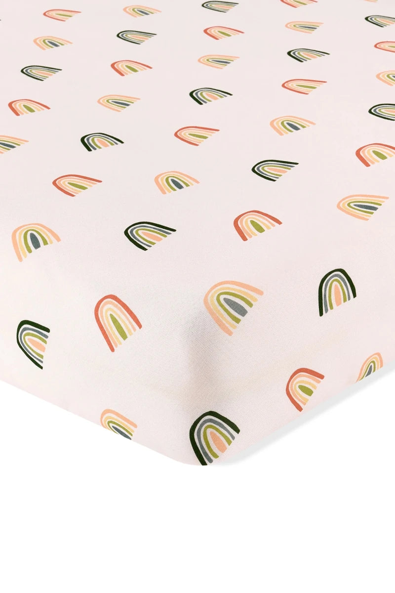 Kyte Baby Mini Crib Sheet Retro Rainbow - Image 5