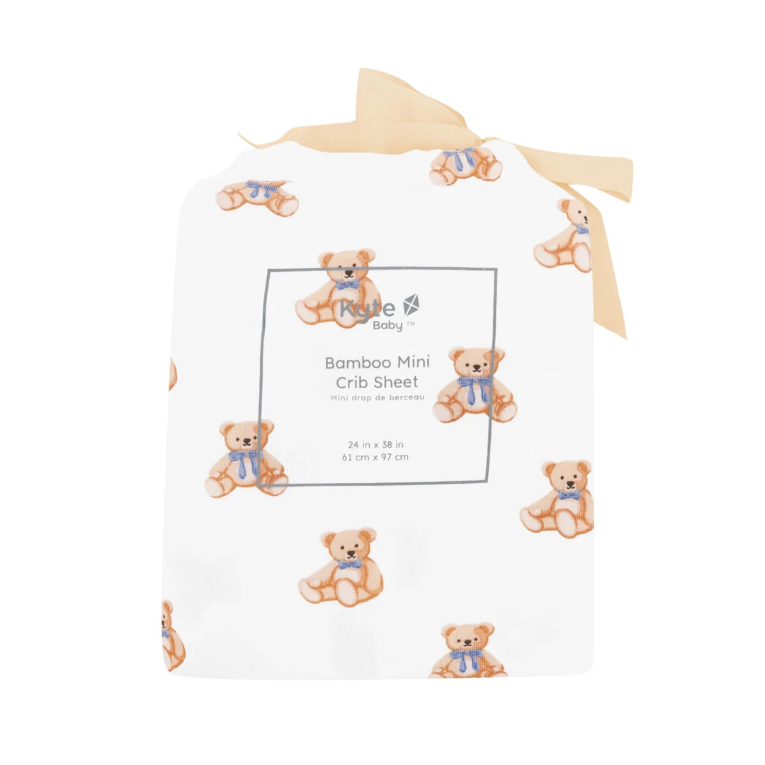 Kyte Baby Mini Crib Sheet Teddy Bear - Image 4