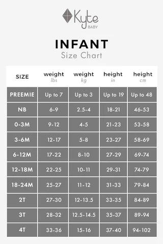 Kyte Baby Kyte Baby - Zippered Footie - 0 - 3m