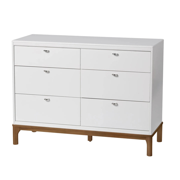 Laurel 6-Drawer Dresser White/Chestnut - Image 1
