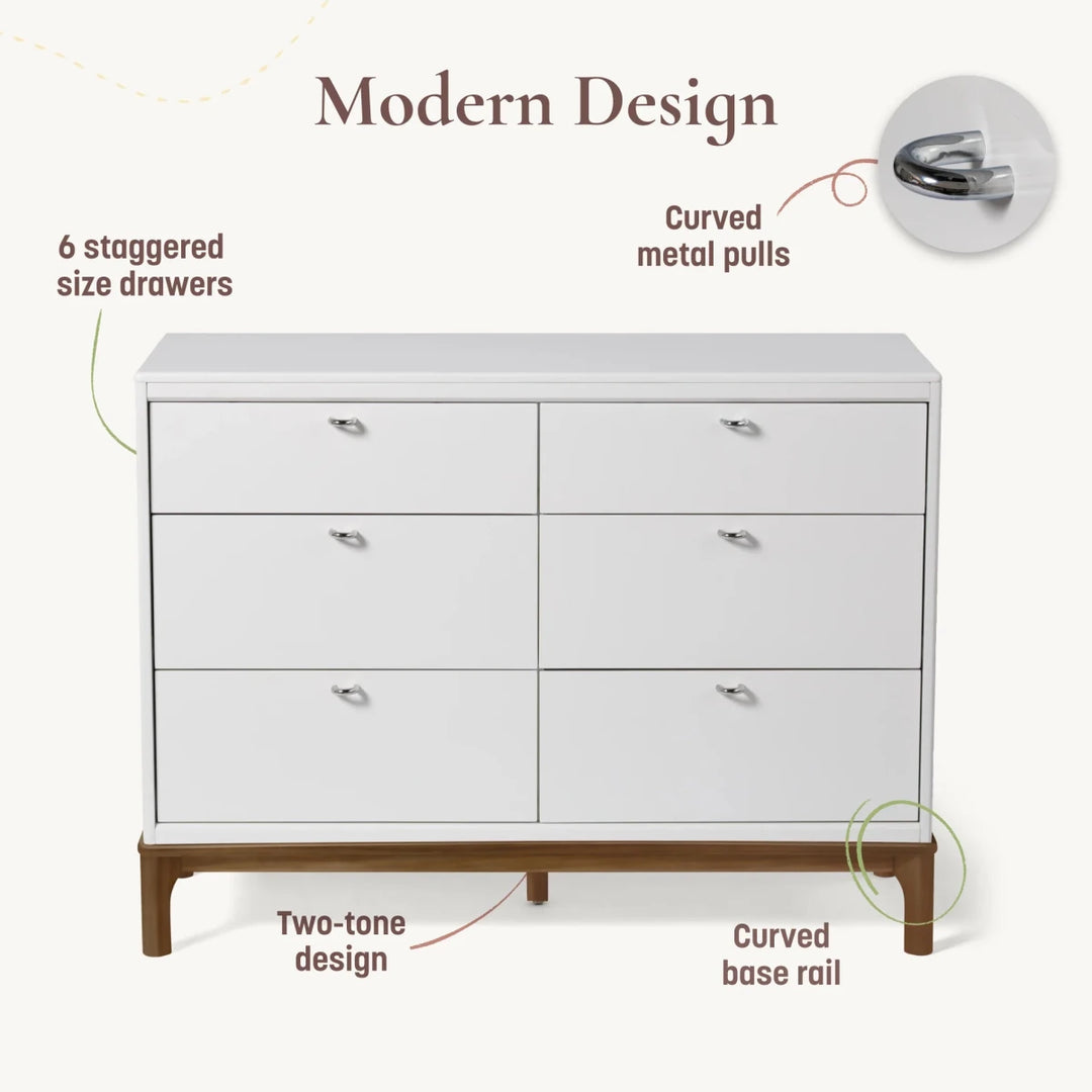 Laurel 6 - Drawer Dresser Dresser Black/Chestnut - Image 3