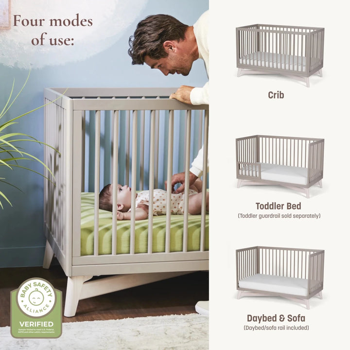 Pala 4 - in - 1 Crib Cribs & Toddler Beds White/Whitewash - Image 3