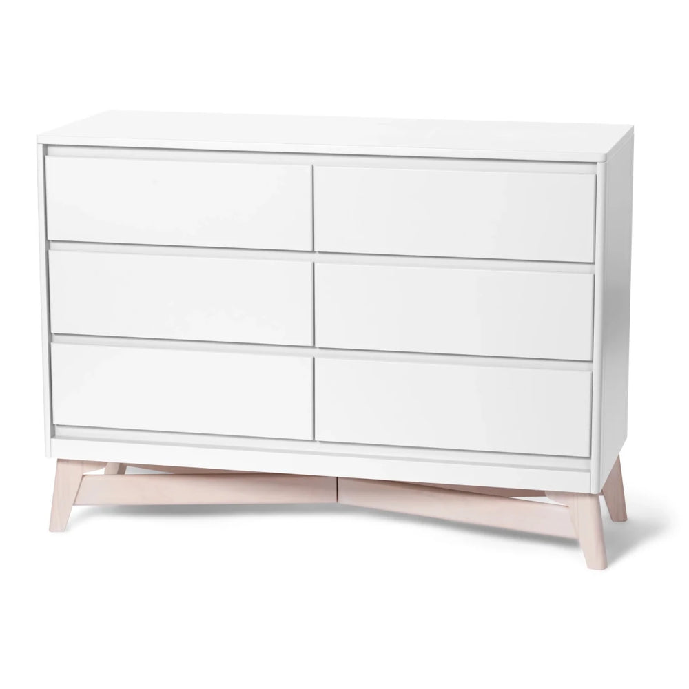 Pala 6 - Drawer Double Dresser Furniture White/Whitewash - Image 2