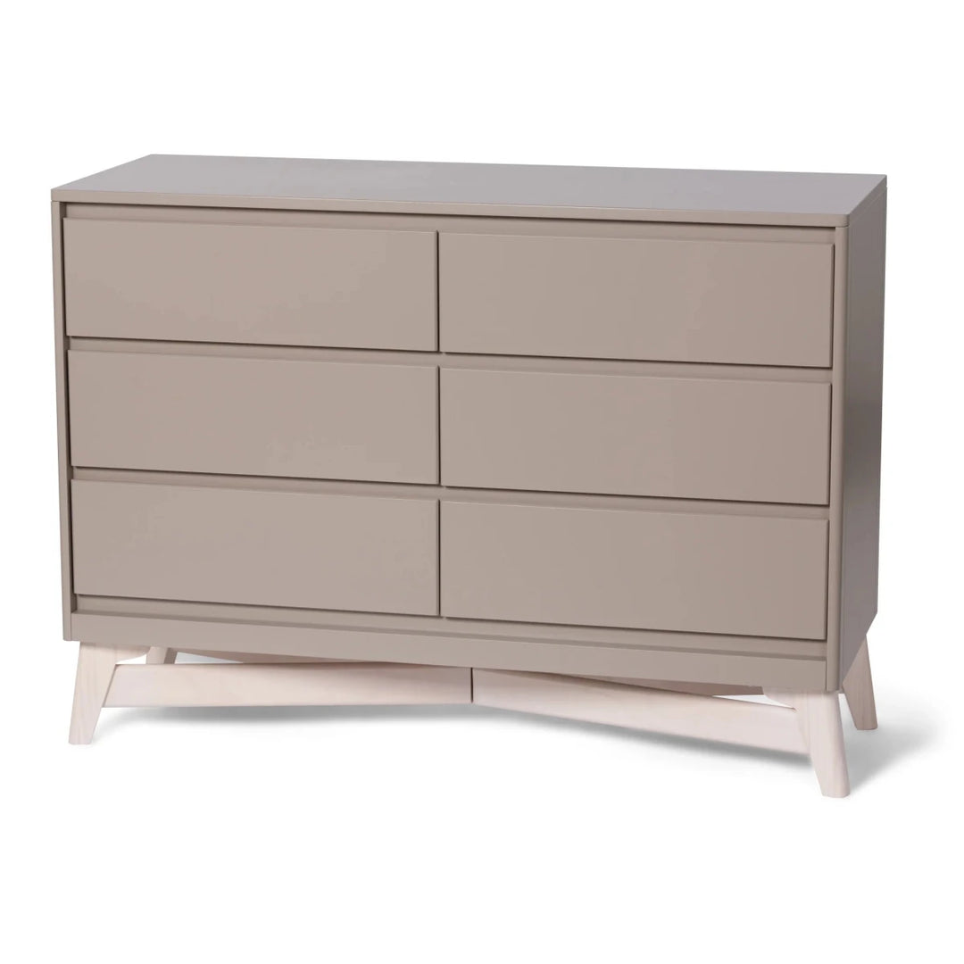 Pala 6-Drawer Double Dresser Furniture Taupe/Whitewash - Image 1