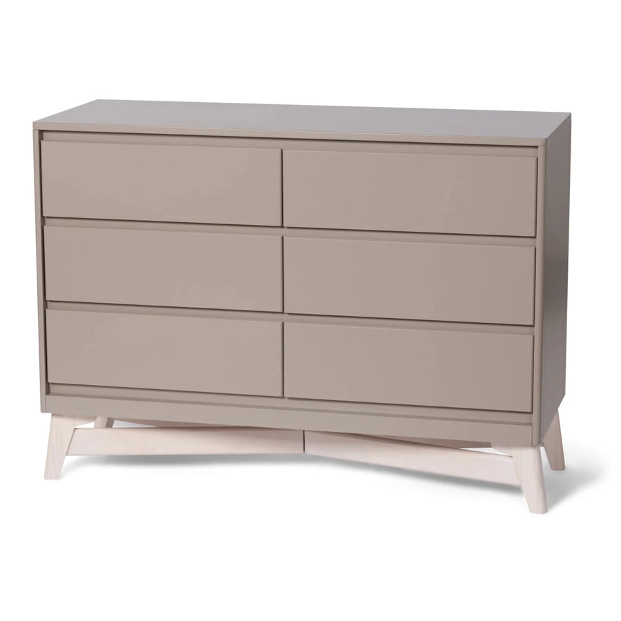 Pala 6-Drawer Double Dresser Furniture Taupe/Whitewash - Image 1