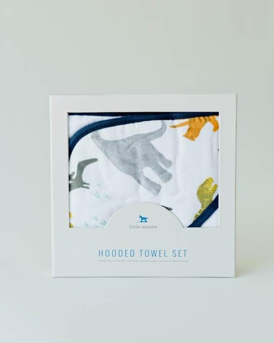 little unicorn Hooded Towel & Washcloth Set