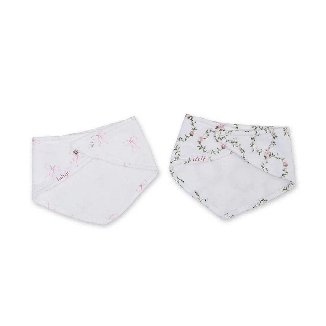 Lulujo Bandana Bibs 2pk Vintage Bear + Sailboats - Image 6