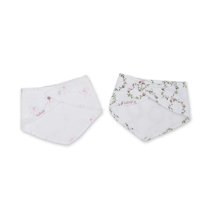 Lulujo Bandana Bibs 2pk Vintage Bear + Sailboats - Image 6
