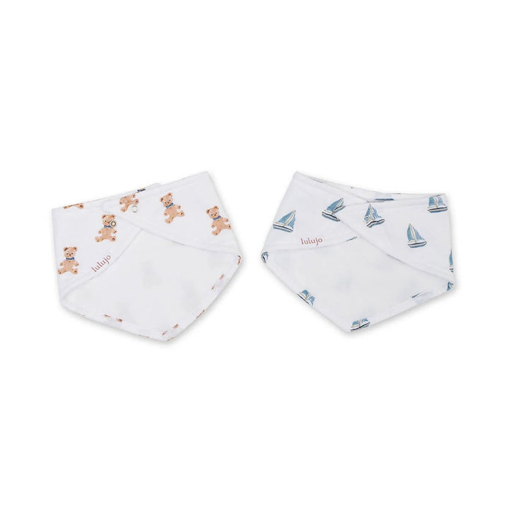 Lulujo Bandana Bibs 2pk Bows + Rose Trellis - Image 9