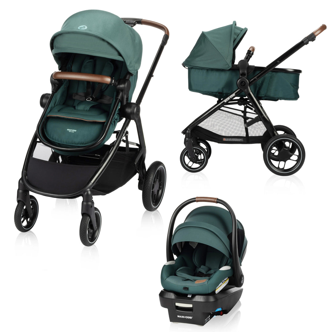 maxi-cosi zelia 5-in-1 modular travel system northern gray Maxi Cosi Zelia Luxe 5-in-1 Travel System for Easy Mobility