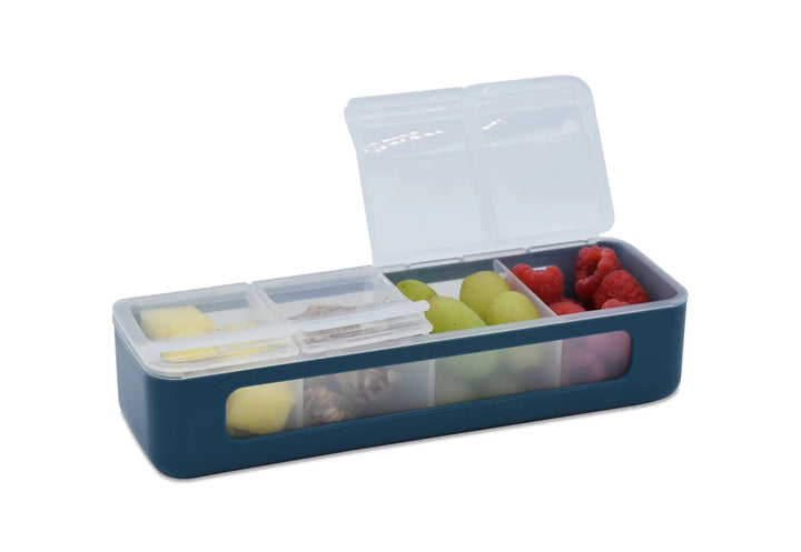 Melii Luxe Snackle Box - 4 Compartment Blue - Image 2