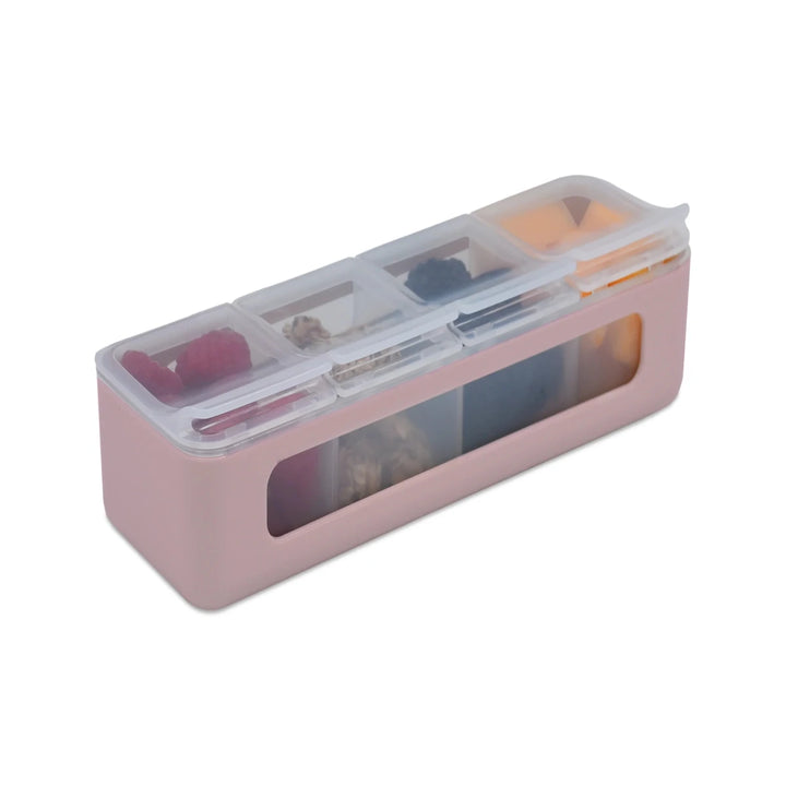 Melii Luxe Snackle Box - 4 Compartment Pink - Image 5