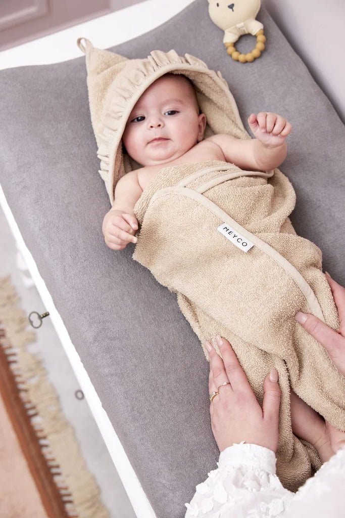 Meyco Baby Meyco Baby Ruffle Bathcape Terry