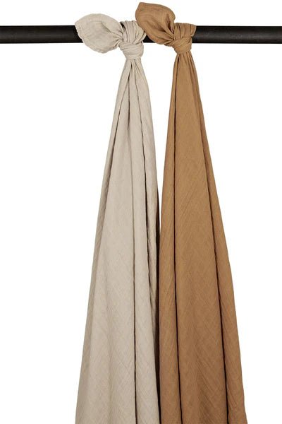 Meyco Baby Meyco Baby Swaddle 2 - pk pre - washed muslin