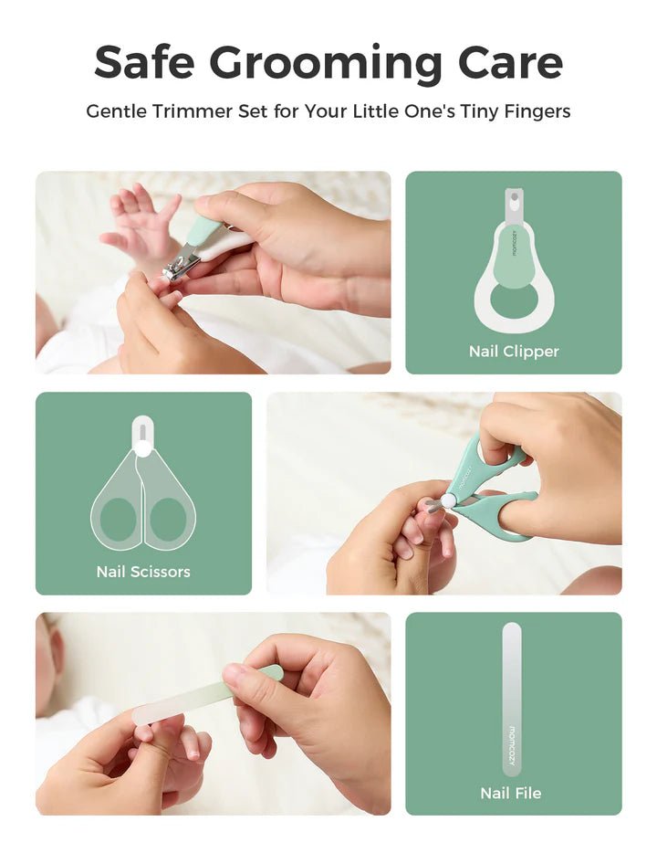 Momcozy All-in-1 Core Baby Kit Baby Care - Kits -  Safe grooming care set with nail clipper, scissors, and file for children.