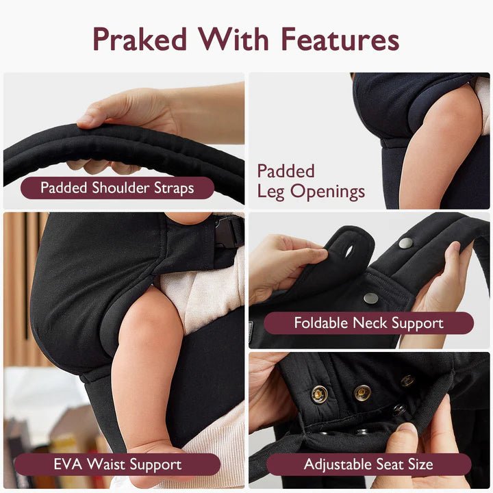 Momcozy Baby Carrier for newborn to toddler with padded shoulder straps, neck support, and adjustable ergonomic seat