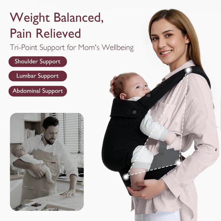 Momcozy Wander360 Hip Seat Carrier available in multiple colors with ergonomic waist support for everyday outings