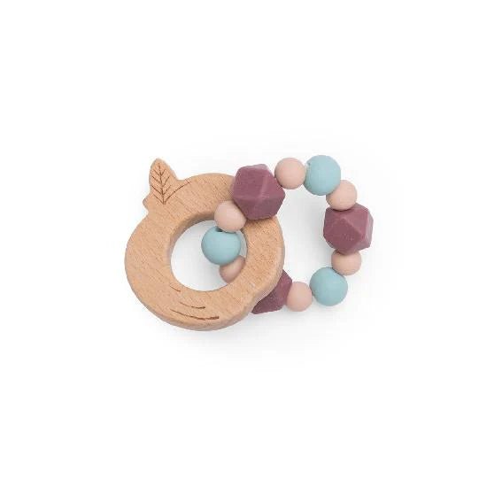 Moulin Roty Apres la Pluie - Apple Teething Ring Rattle