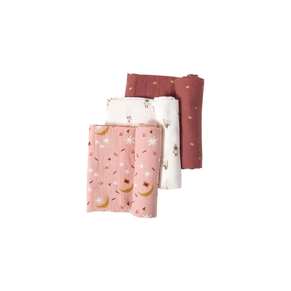 Moulin Roty Apres la Pluie - Muslin Squares Set of 3 - Image 2
