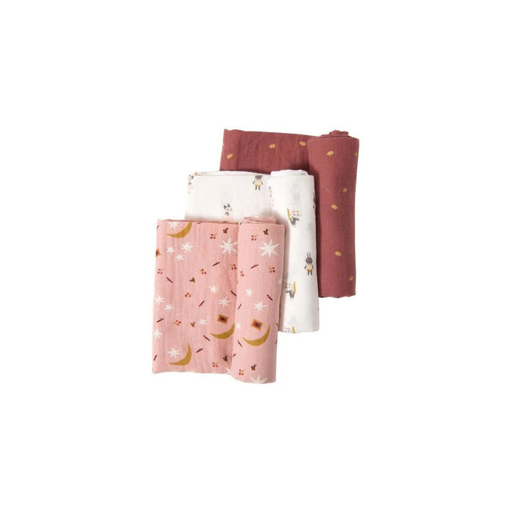 Moulin Roty Apres la Pluie - Muslin Squares Set of 3 - Image 2