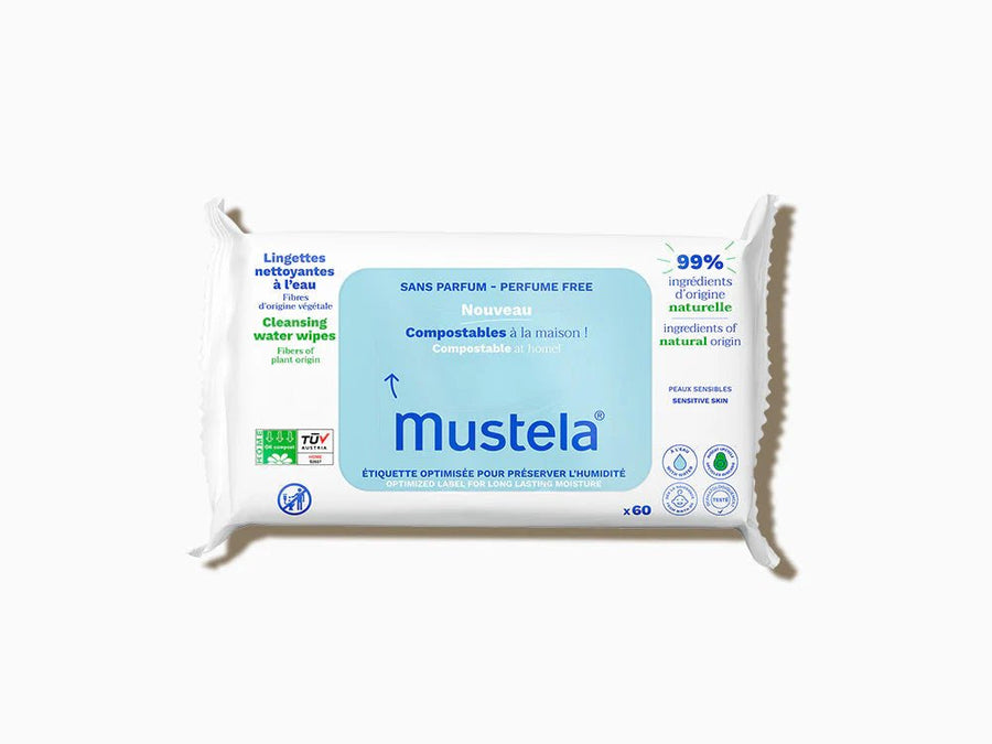 Mustela - Organic Cotton Wipes With Water Bath & Body Mustela