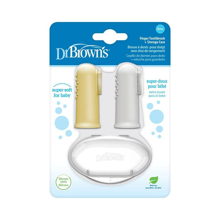 Dr. Brown’s Silicone Finger Toothbrush, 2 - Pack with Case