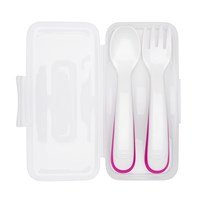 OXO Tot On - the - Go Plastic Fork and Spoon Set with Travel Case