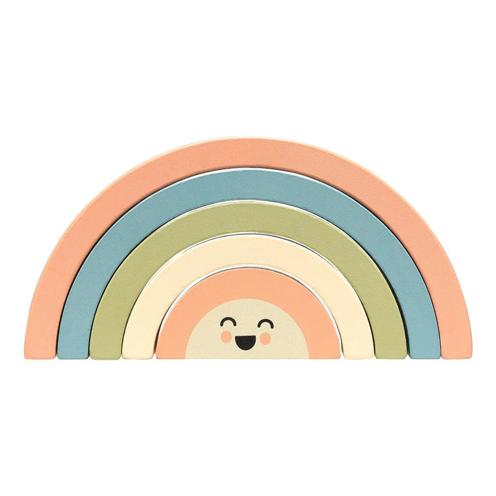 Pearhead Rainbow Wooden Stacking Toy