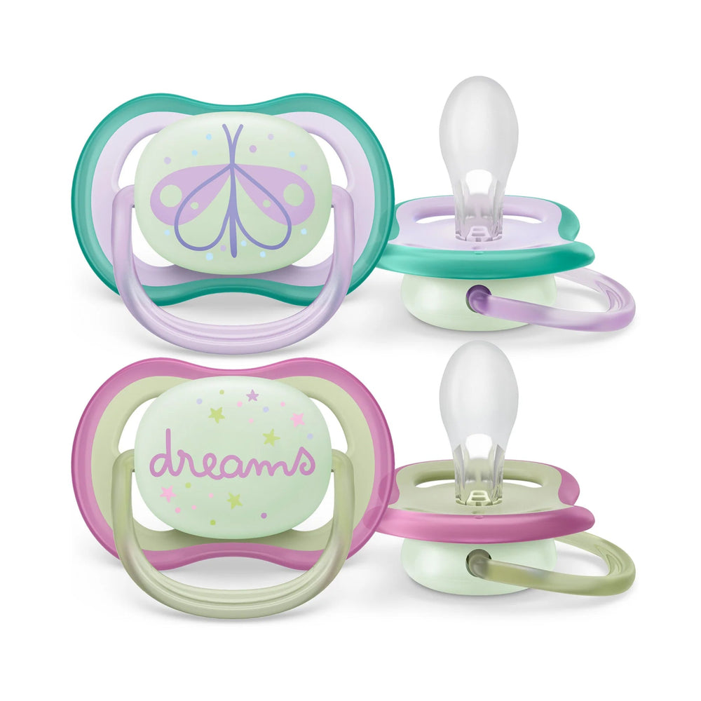 Philips AVENT Ultra Air Nightime Pacifier - 0 - 6M 2pk Pacifiers & Teethers Philips AVENT