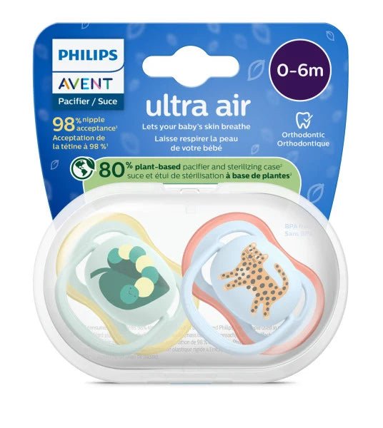 Philips AVENT Ultra Air Pacifier 0-6M Pacifiers & Teethers Caterpillar + Leopard - Image 2