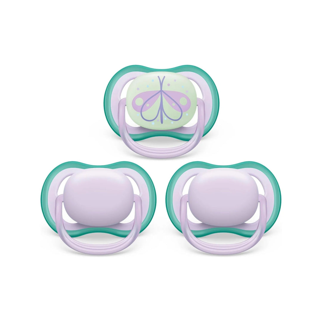 Philips AVENT Philips AVENT Ultra Air Pacifier Night - 3 Pack - 0 - 6M Lil/Butterfly Pacifiers & Teethers
