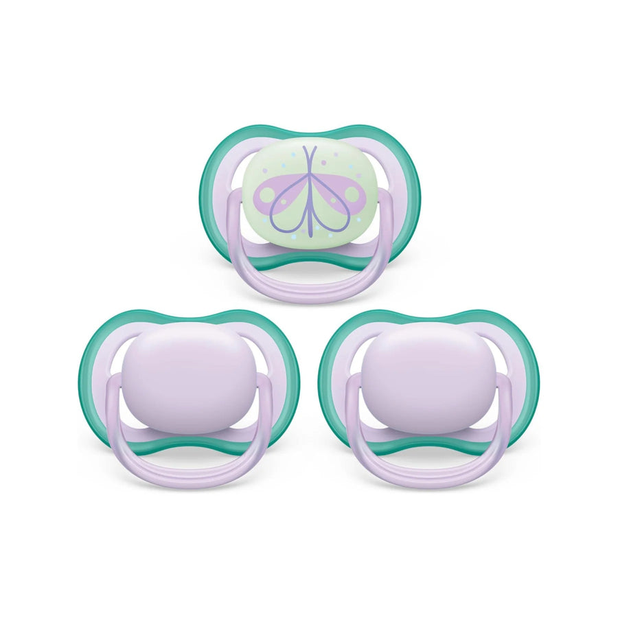 Philips AVENT Philips AVENT Ultra Air Pacifier Night - 3 Pack - 0 - 6M Lil/Butterfly Pacifiers & Teethers