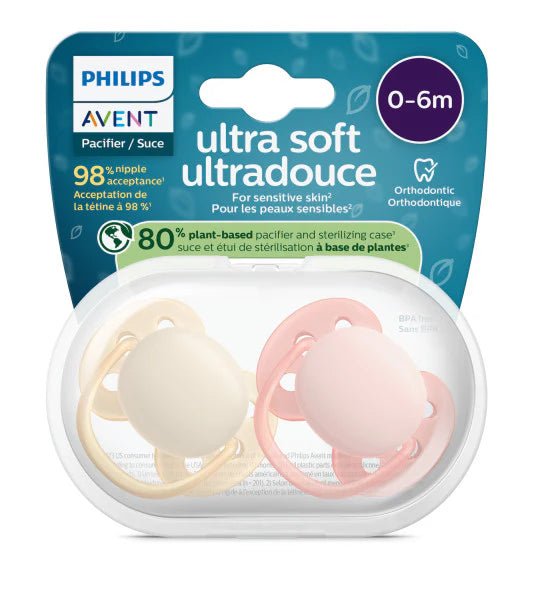 Philips AVENT Ultra Soft Pacifier 0 - 6M Pacifiers & Teethers Sand/Blossom - Image 3