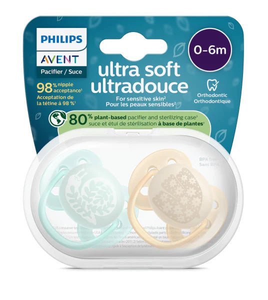 Philips AVENT Ultra Soft Pacifier 0 - 6M Pacifiers & Teethers Bird/Snail - Image 4