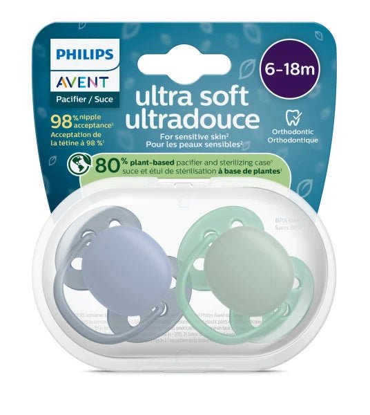 Philips AVENT Ultra Soft Pacifier 6-18M Pacifiers & Teethers Blue/Green - Image 4