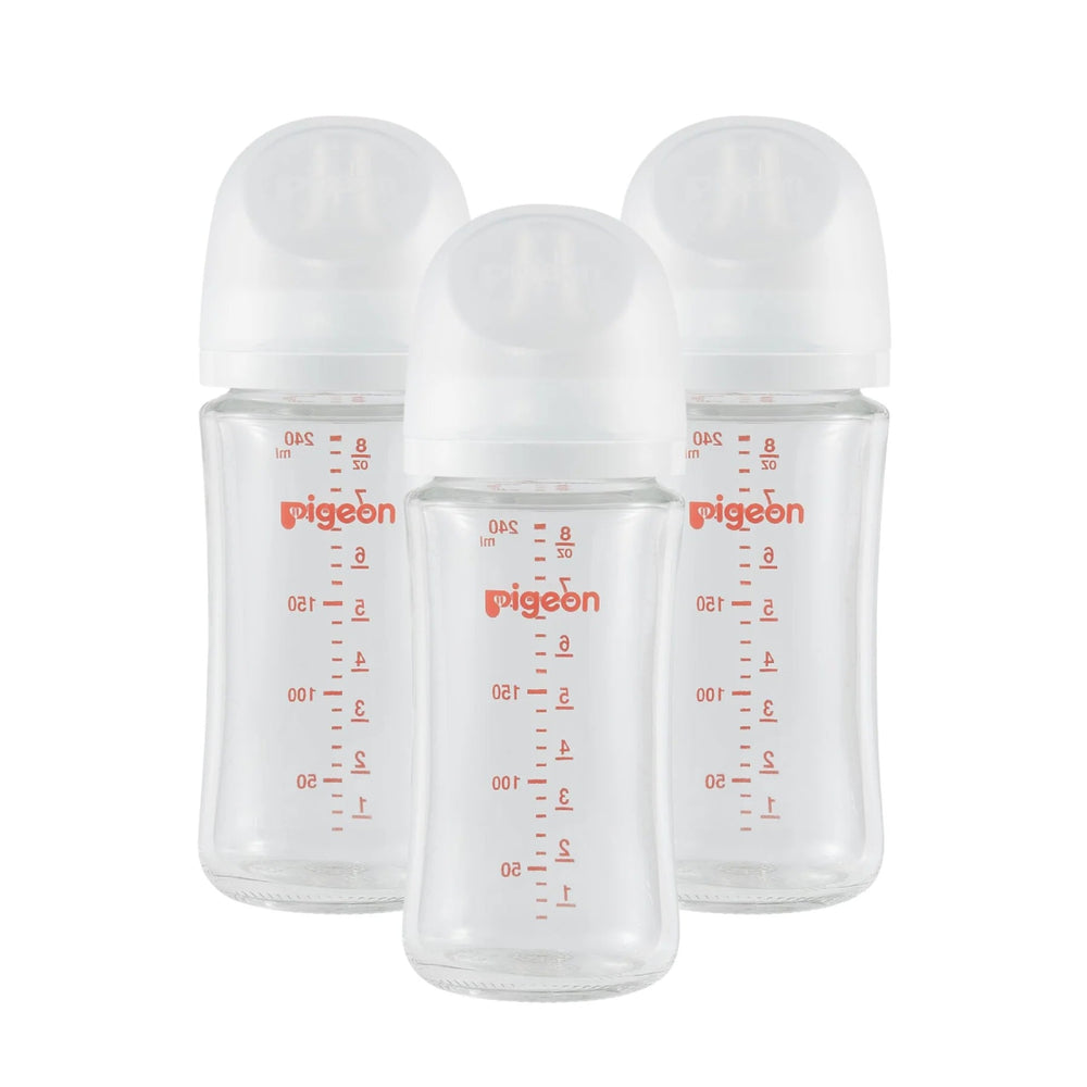 Pigeon Glass Bottle 8oz with M Nipple (3M+) 3pk - Image 2